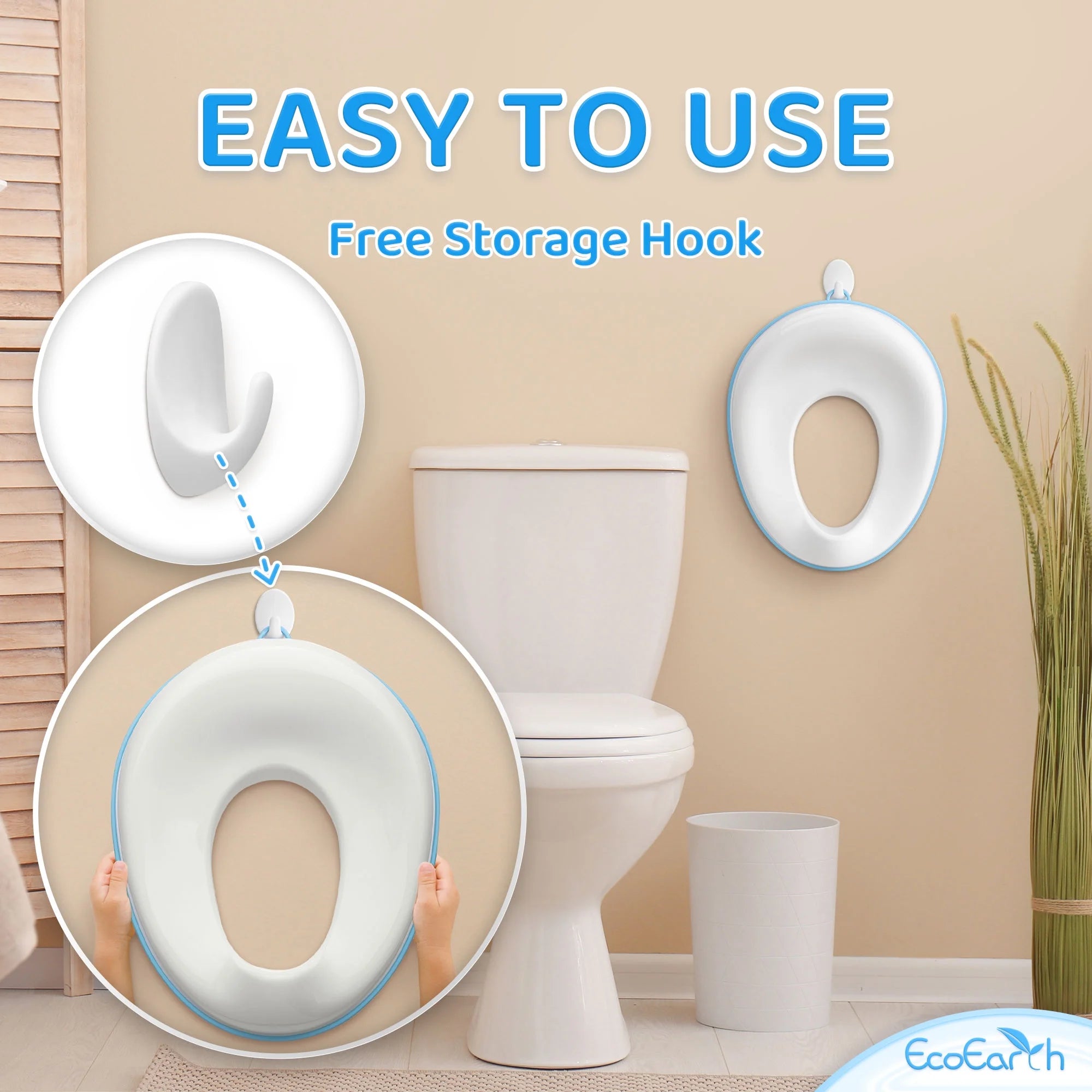 Potty Training Seat W/ Splash Guard, Toddler Safe-Potty Seat by