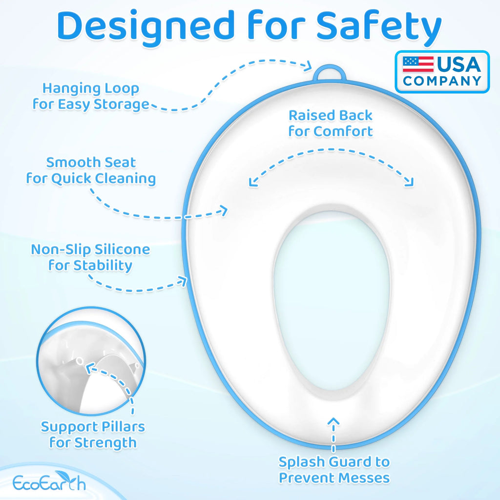 Potty Training Seat W/ Splash Guard, Toddler Safe-Potty Seat by